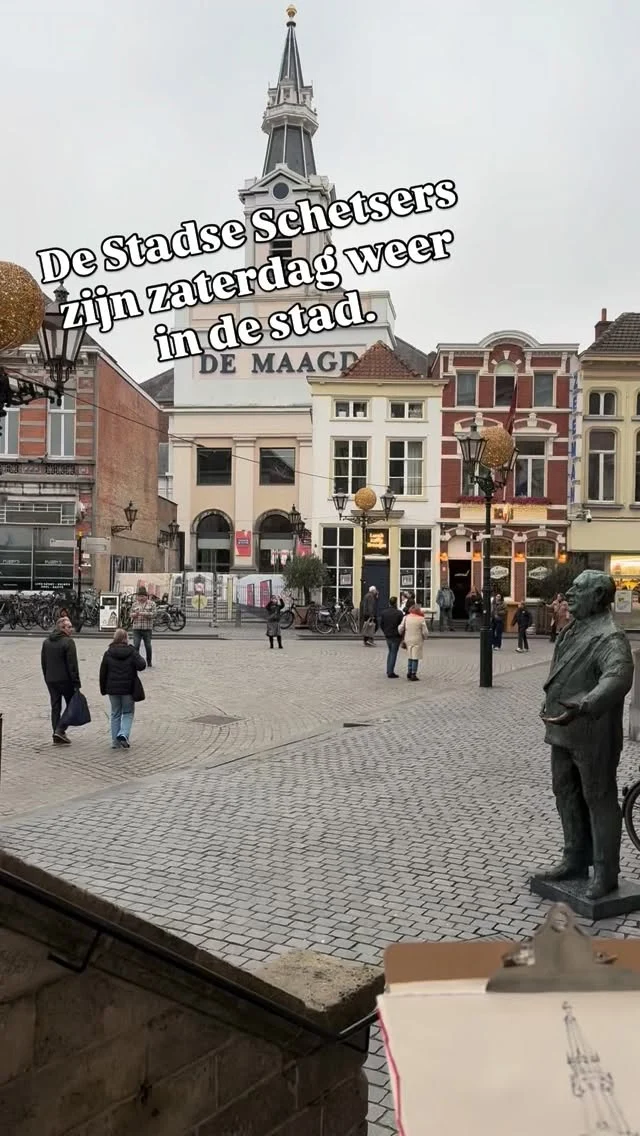 Zaterdag zijn we weer op promotie in de stad. Op zoek naar de Santa’s. We hebben voor de Vastenavend een leuke korte wandeling in de planning, spot ons en we vertellen het je. #stadseschetsers #bergenopzoom #historischebinnenstad #bergenopzoom #kerstschetsen