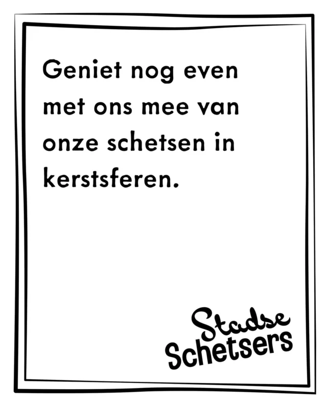 Wat een jaar! We hebben een ontzettend leuke opstart gehad. Dank aan al onze volgers en wandelaars die samen met ons de stad op papier hebben gezet en met wie we mooie nieuwe contacten mochten leggen.
Zin om volgend jaar ook mee te lopen, kijken én tekenen? Je bent van harte welkom! Voor nu een prettige jaarwisseling en tot volgend jaar. Rondje; grote Markt, Markiezenhof, Spuihuis en Engelsestraat van Bergen op Zoom.

#StadseSchetsers #SchetsenInDeStad #CreatiefBuiten #Tekenen #UrbanSketching