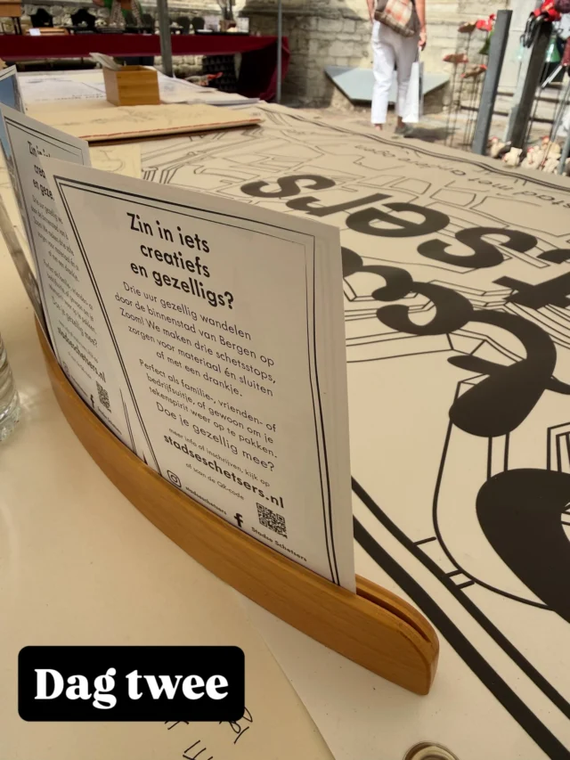 Dag twee… kom gezellig langs.
